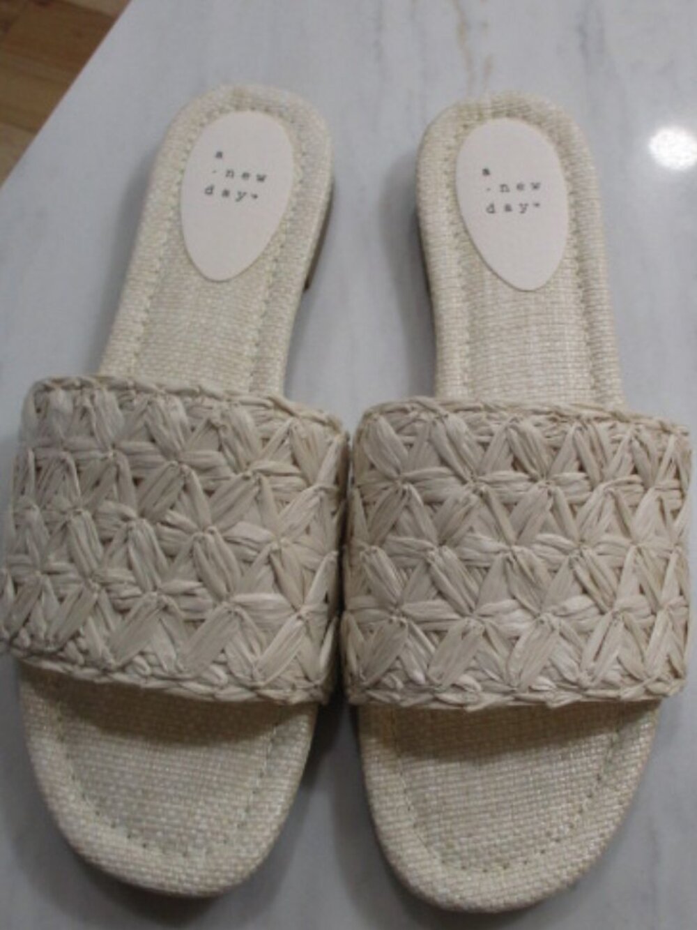 A New Day Raffia Slides, Women Size 10 NewW/outTags